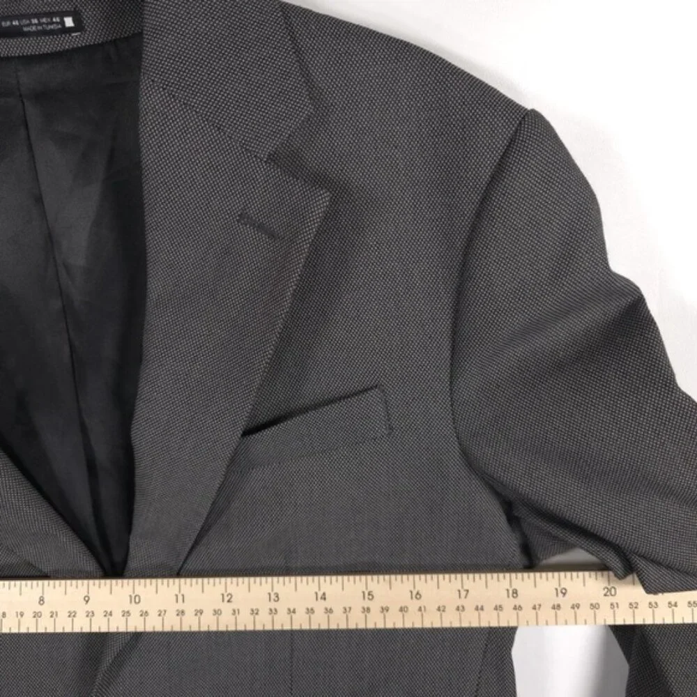 ZARA 2 Button Blazer‎ Double Vent MADE IN TUNISIA 🇹🇳 3467/620/801 Size 36